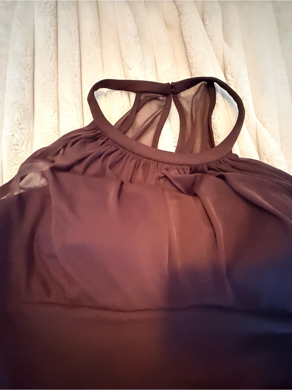 David's Bridal Brown Halter Neck Mini Dress - Picture 5 of 11